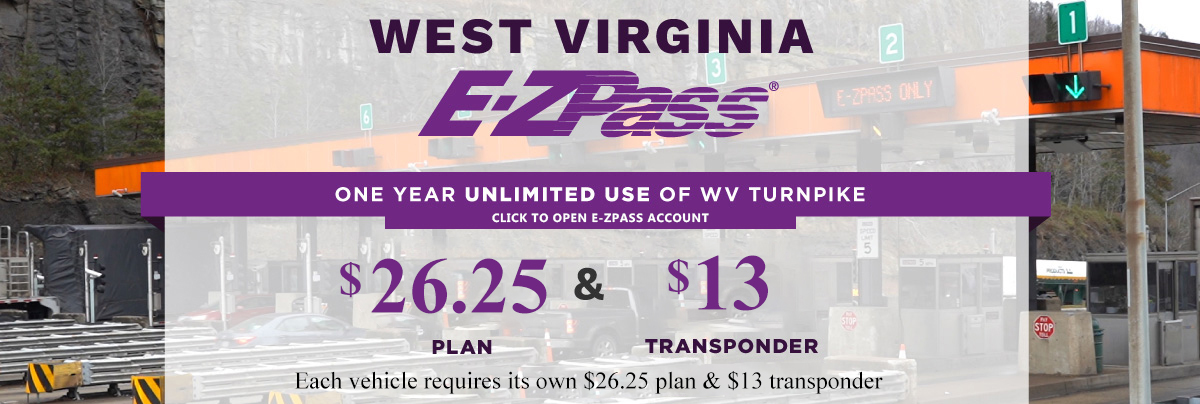 One year unlimited use of WV Turnpike